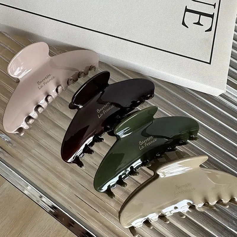 Large Acetate Hair Claw Clip – Retro Korean Shark Clip