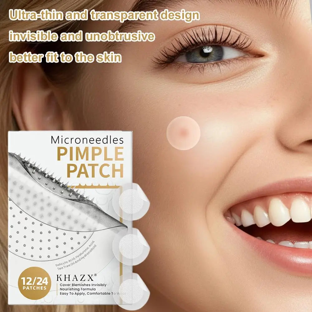 Micro Needle Hydrocolloid Acne Patches – 12 or 24pc