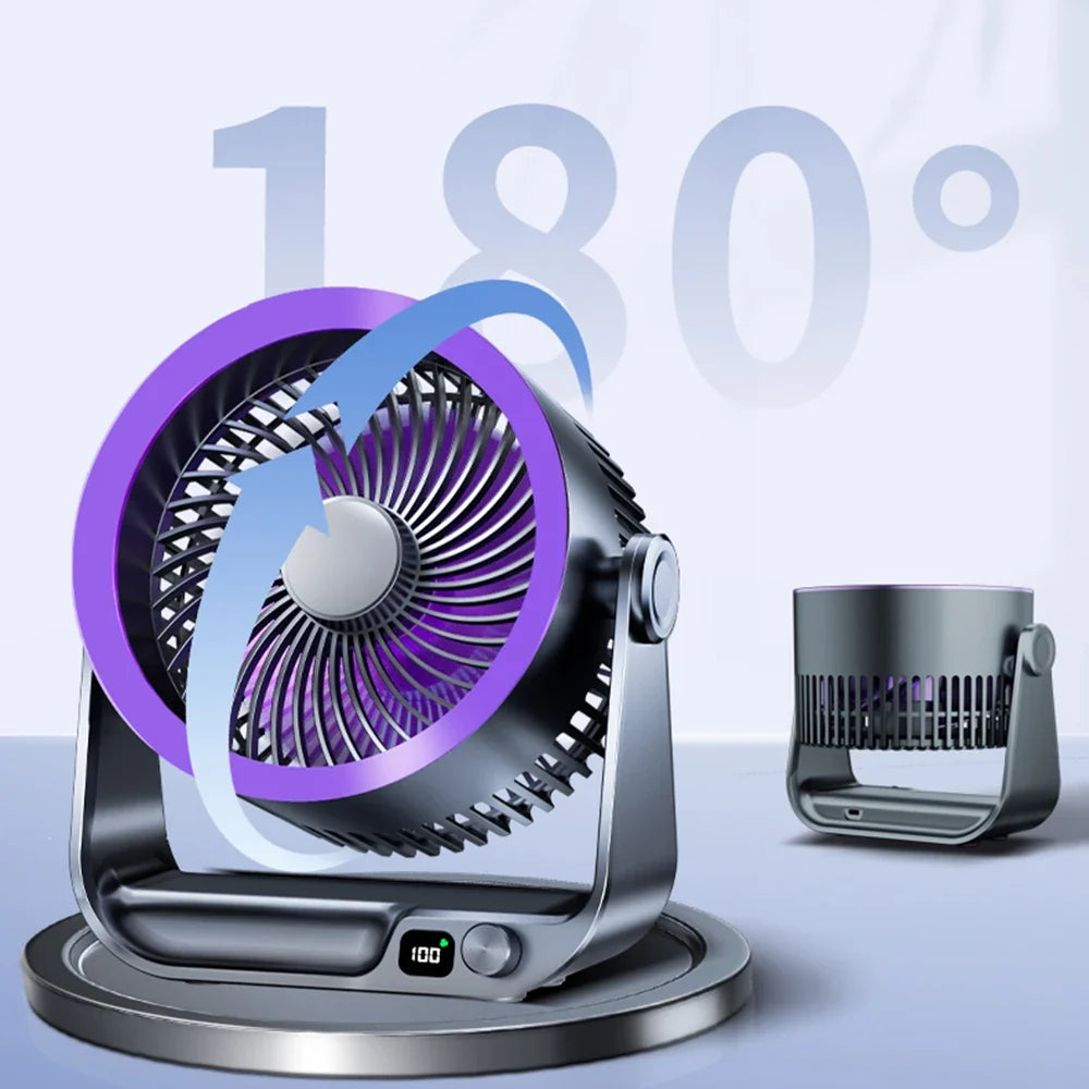 5W USB Rechargeable Desktop Air Circulation Fan | 4000mAh