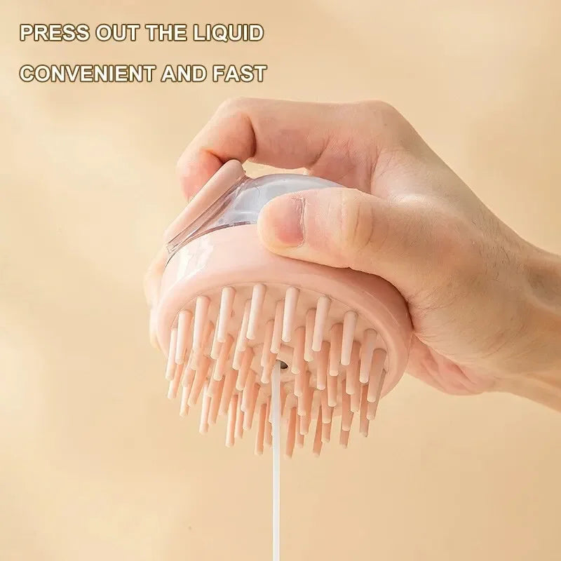 Pet Bath Brush with Shampoo Dispenser | Soft Silicone