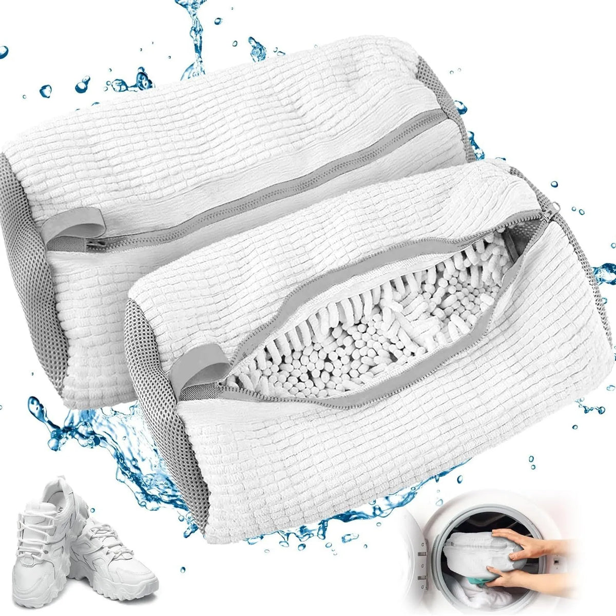 Shoe Laundry Bag – Soft Chenille Polyester Washer Protector
