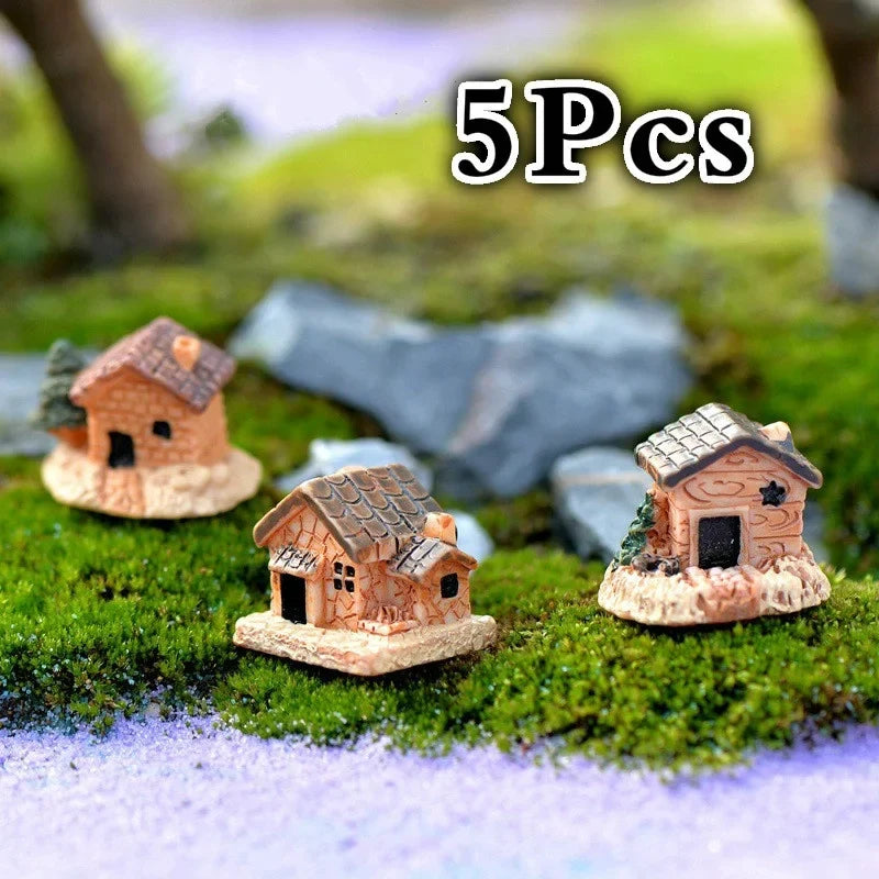 5-Pack Mini Resin Stone Dollhouse Figurines – Garden & Home DIY