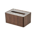 Wood Grain Tissue Box Cover Acrylic Lid Rectangle Living Room