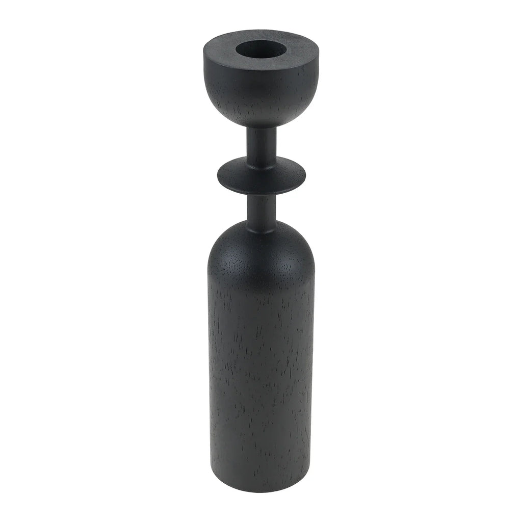Black Wooden Candlestick Holders Set of 3 | Home Decor