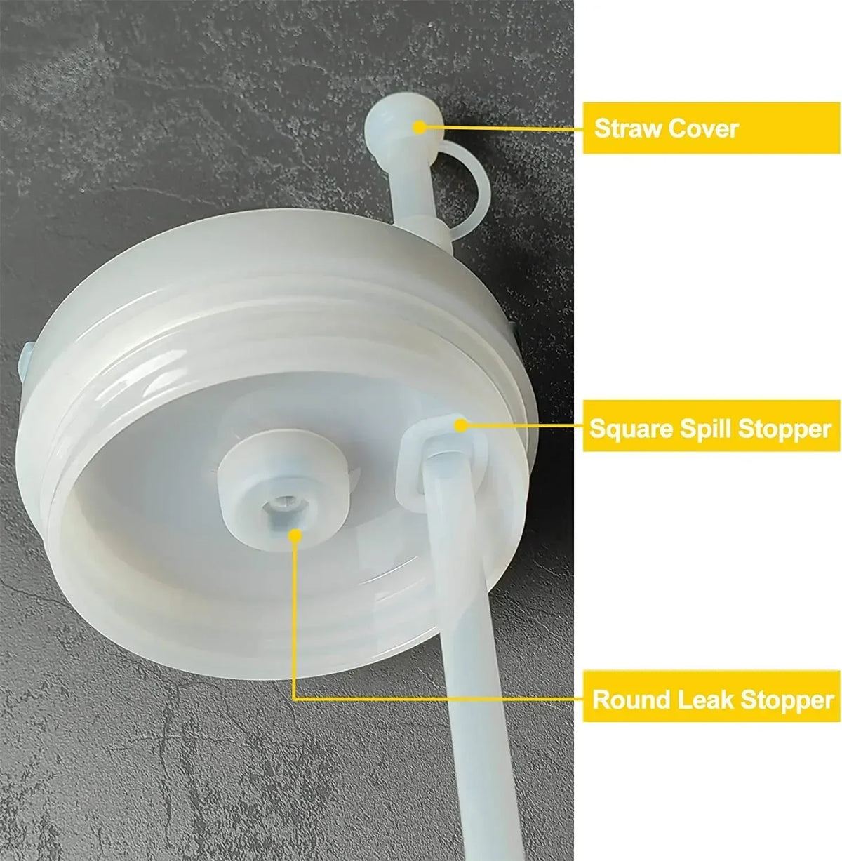 Silicone Spill Proof Stopper 3 6 Compatible Stanley Cup Tumbler Water