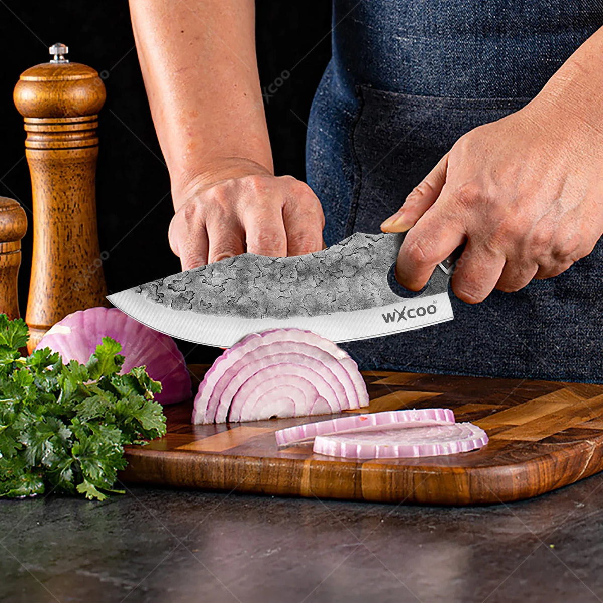Forged Meat Cleaver Wood Handle – Stainless Steel Chef Knife