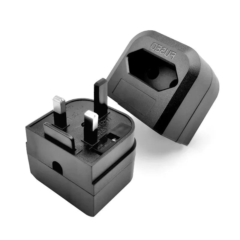 EU 2-Pin to UK/Singapore Type G Plug Adapter – 13A Fuse