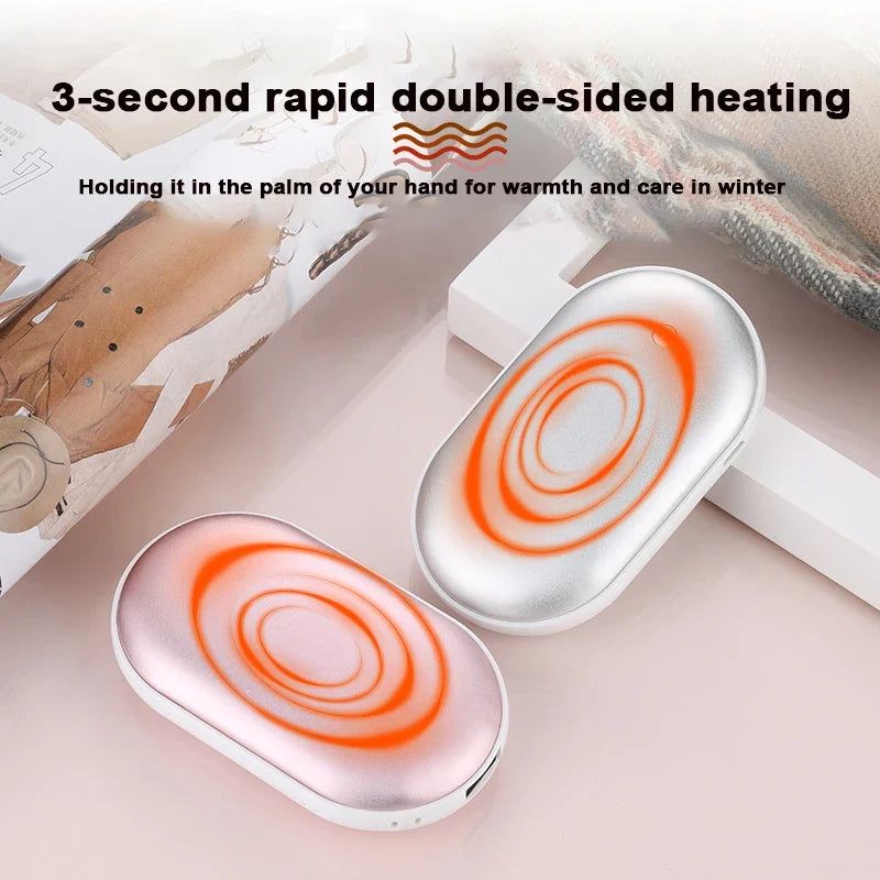 Double-Sided Electric Hand Warmer – 3 Heat Levels, Pocket Size