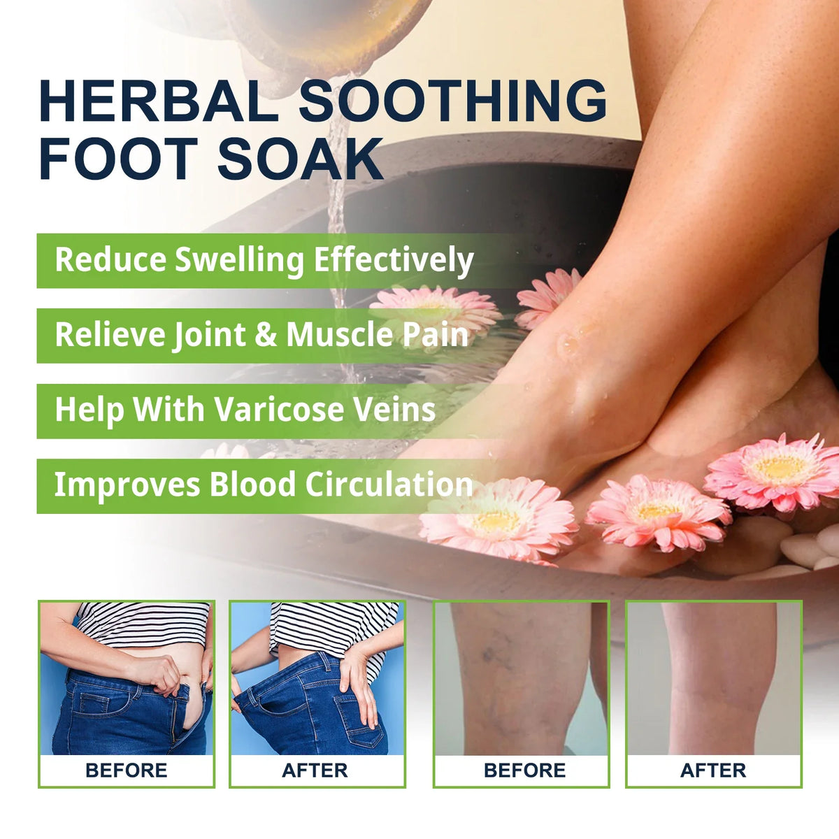 Natural Herbal Foot Soak Beads – Saffron & Glycerin Spa 10pc