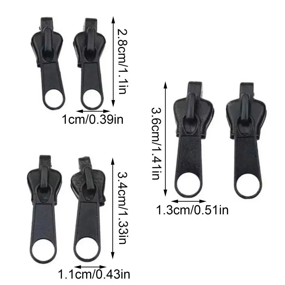 6-Piece Zipper Repair Kit – Replacement Zip Sliders S/M/L