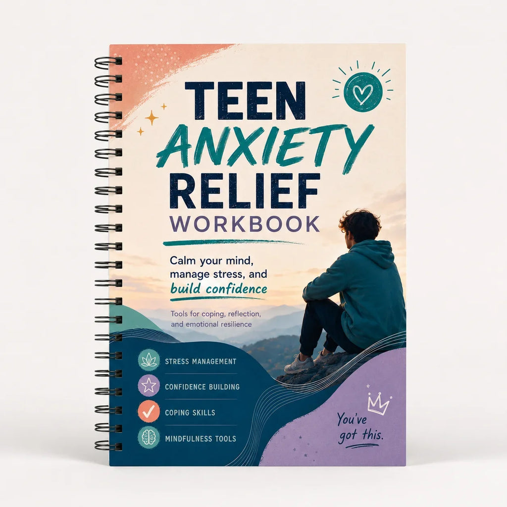 TEEN RELIEF WORKBOOK CBT Guided Journal Teens Stress Self Confidence