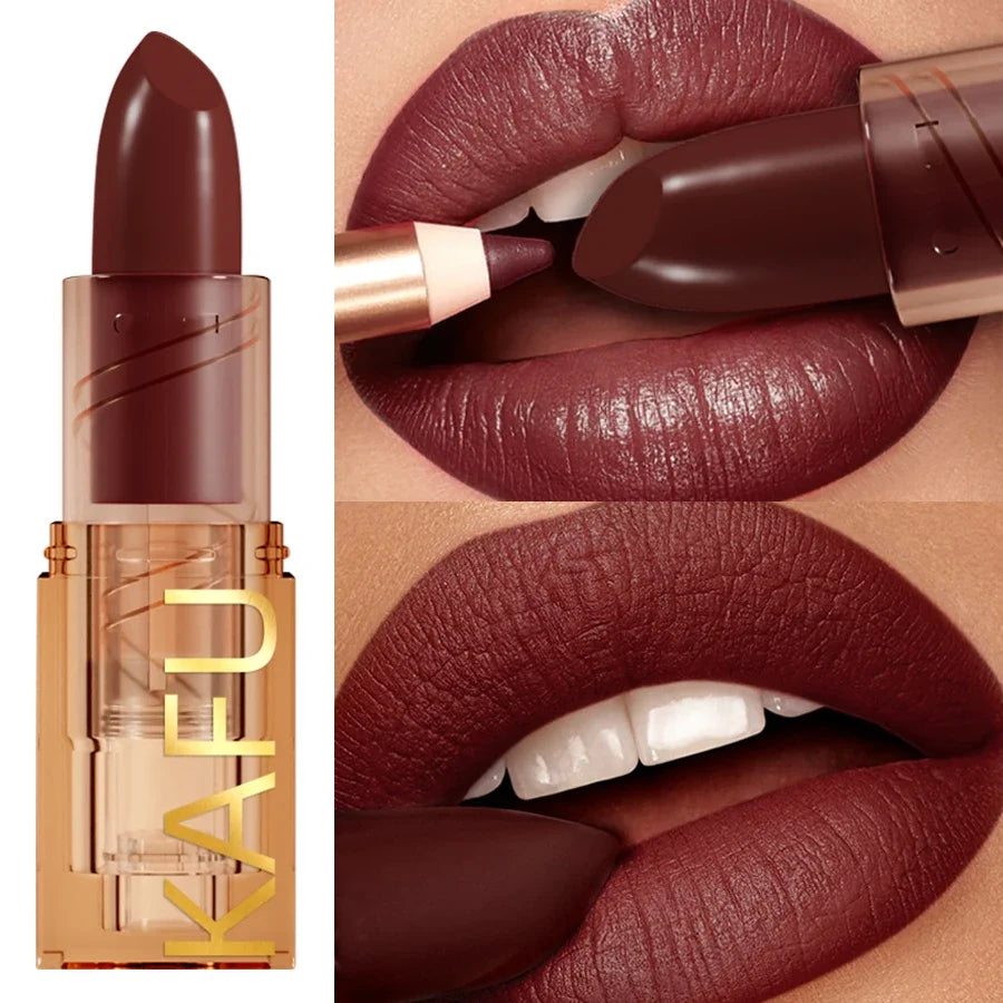 KAFURUX Velvet Matte Waterproof Lipstick – Long-Lasting Lip Tint