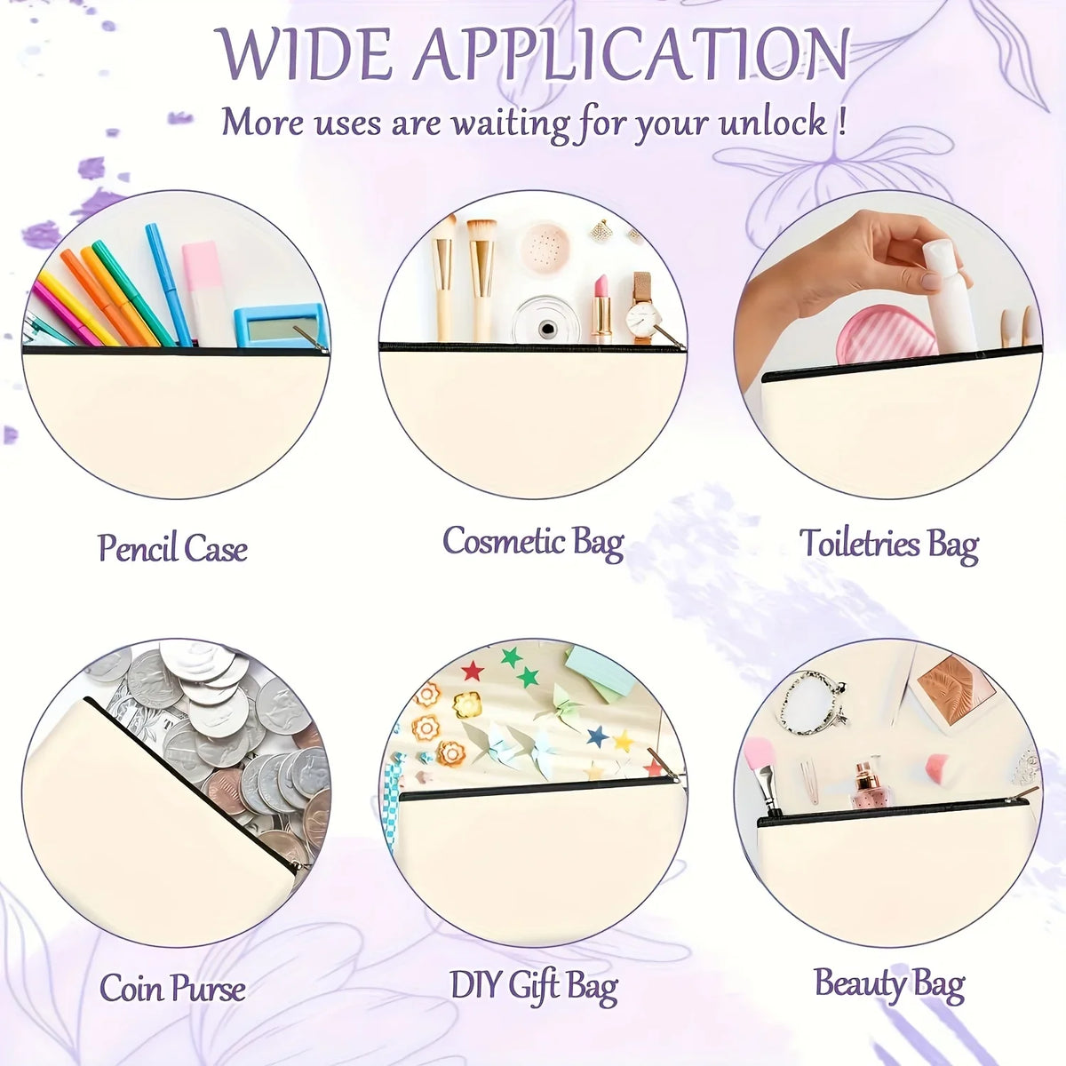 Foldable Lightweight Makeup Bag Women Large Capacity Cosmetic