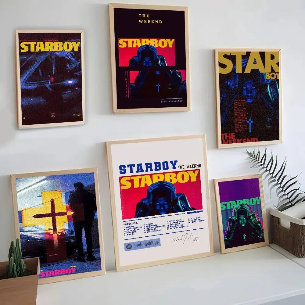 The Weeknd Starboy Self-Adhesive Wall Poster | Bar Room Decor