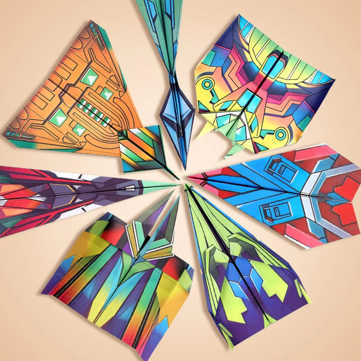 12-Pattern Paper Airplane Book | STEM Craft Kit for Kids & Adults