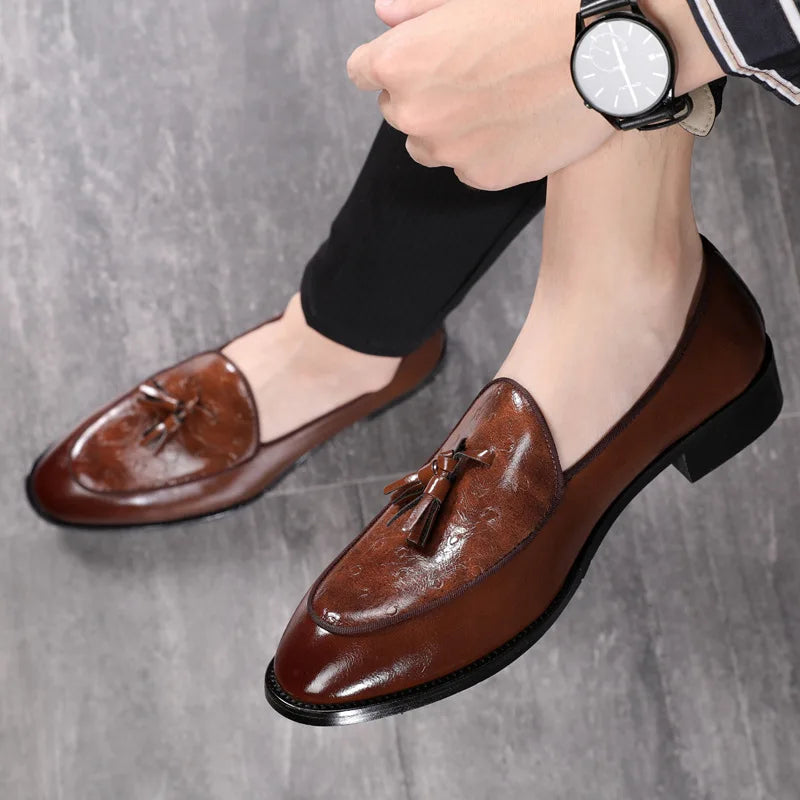 Men's Tassel Loafers – Slip-On Leather Dress Shoes