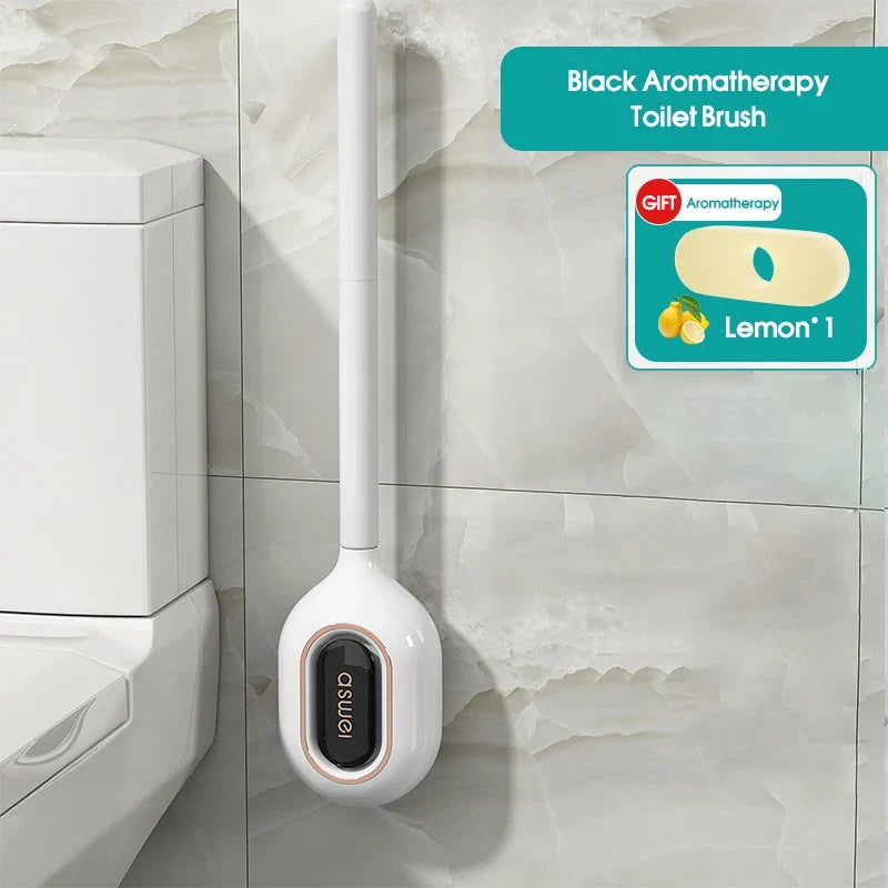 Aromatherapy Toilet Brush Wall Mounted | TPR Silicone Holder