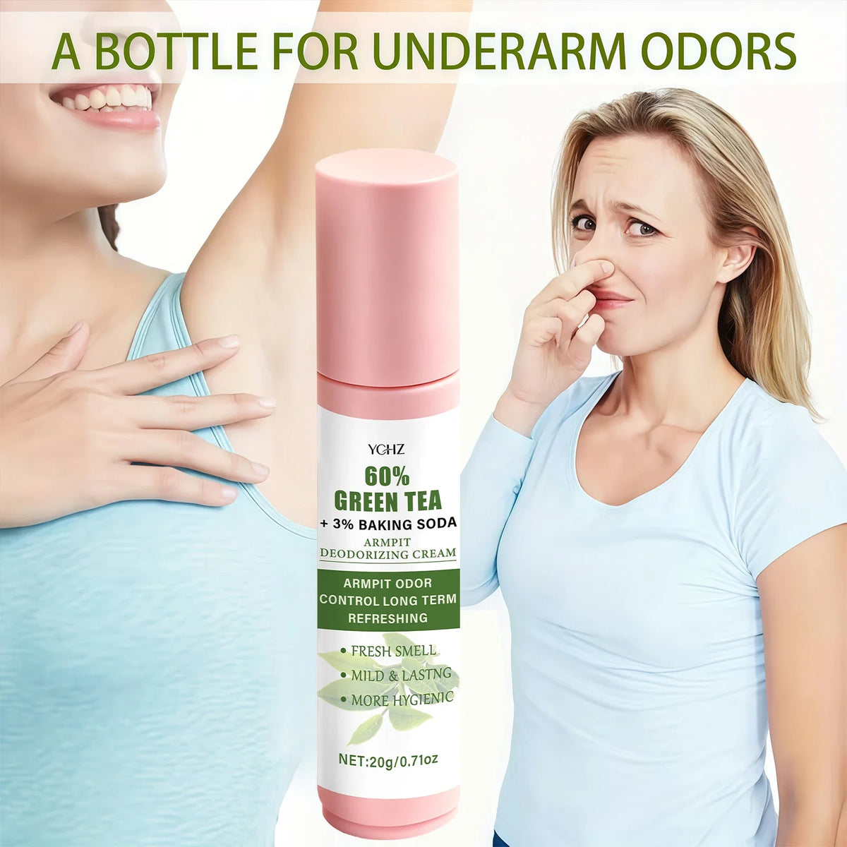 YCHZ Green Tea Deodorant Roller – Long-Lasting Freshness