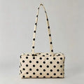 Nylon Polka Dot Shoulder Bag | Lightweight Zippered Underarm Tote