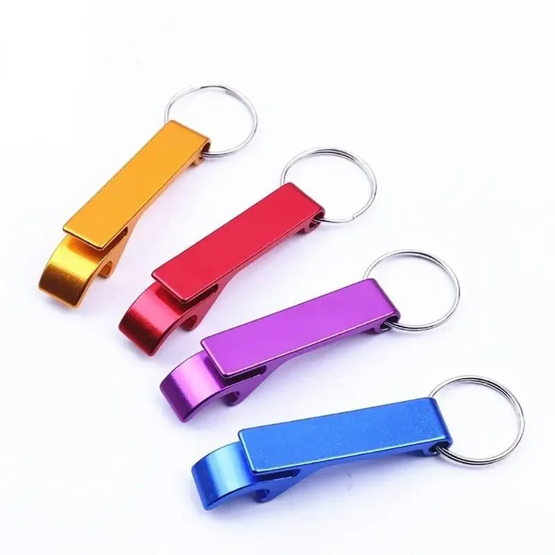4-Pack Mini Bottle Opener Keychain – Aluminum, Colorful & Portable