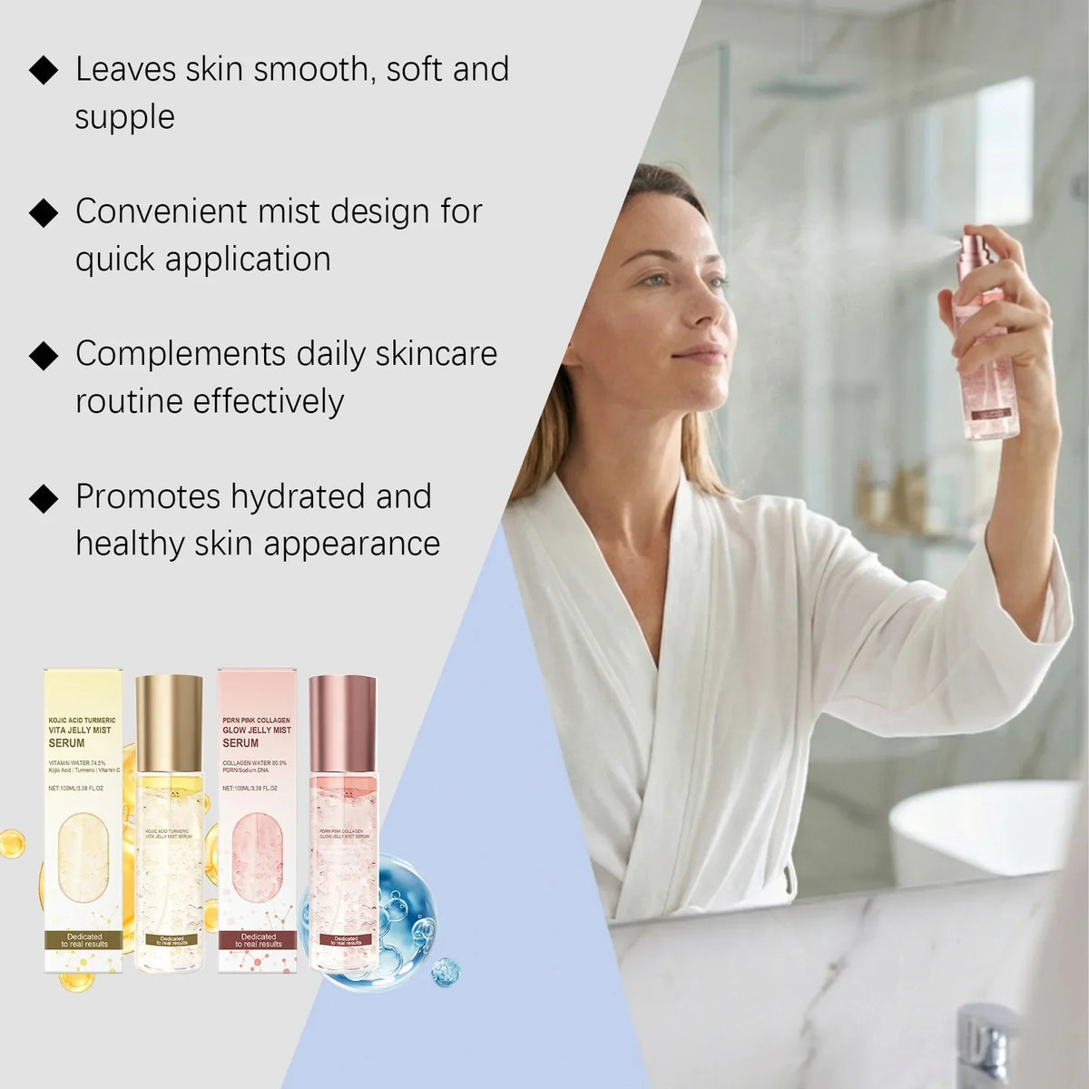 Hyaluronic Acid Collagen Jelly Mist Serum – Hydrate & Brighten
