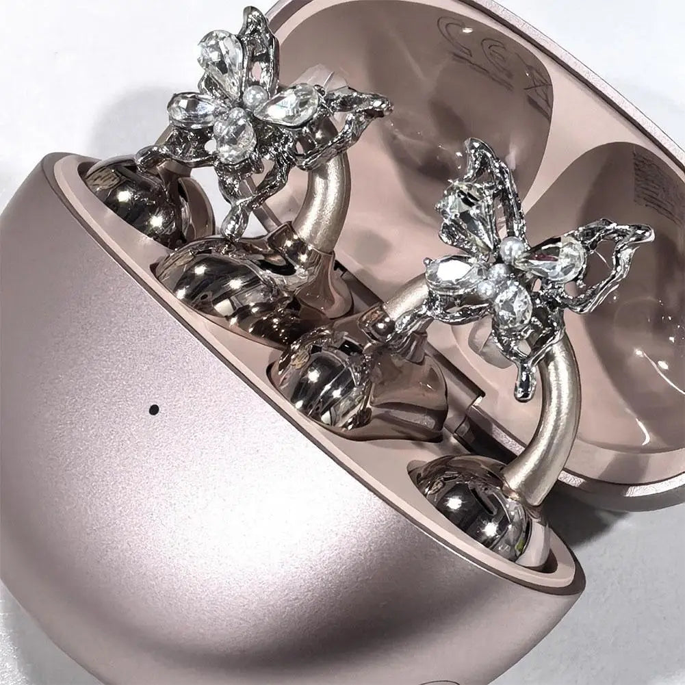 Diamond Rhinestone Earphone Clip – Snap-On Fashion Jewelry for Women