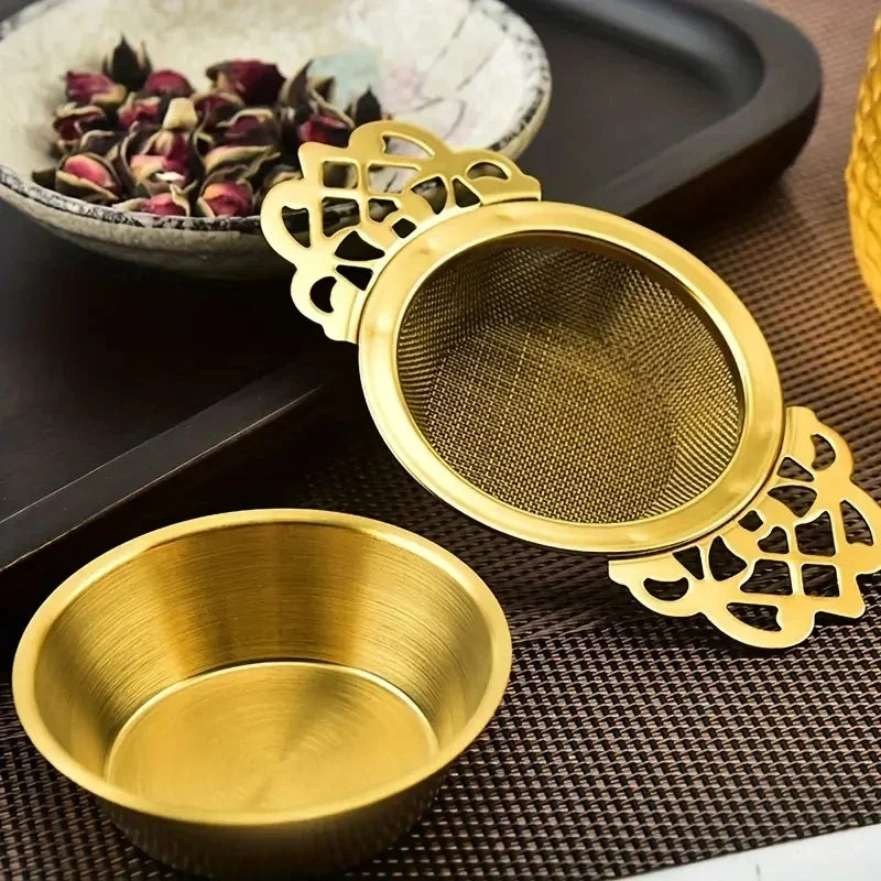 Fine Mesh Stainless Steel Tea Strainer & Spice Infuser