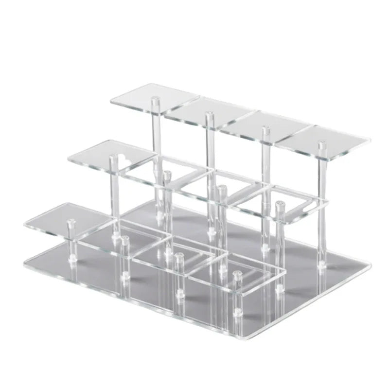 Acrylic Tiered Display Rack for Lipstick, Makeup & Figurines