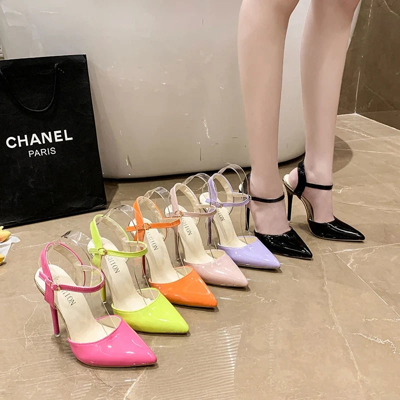 Women's Super High Stiletto Heel Sandals – Buckle Party Shoes