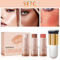 3-Piece Cream Contour Set – Contour, Highlight & Blush Sticks