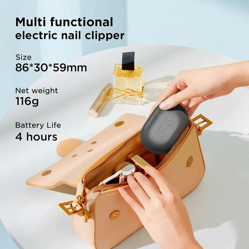 Electric Nail Clipper & Trimmer – Rechargeable, LED Light