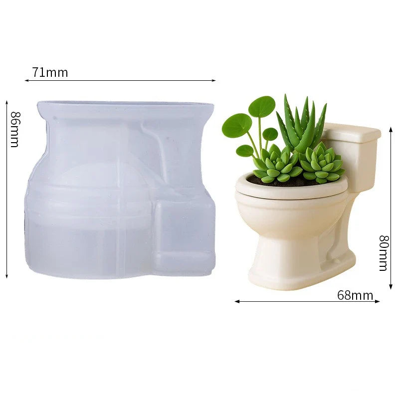 Creative Toilet Silicone Mold 3D Funny Candle Soap Making DIY