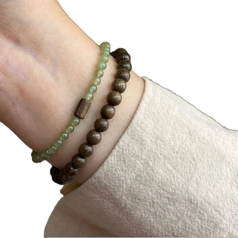 Vintage Accessories Niche Light Luxury Natural Sandalwood Bracelet