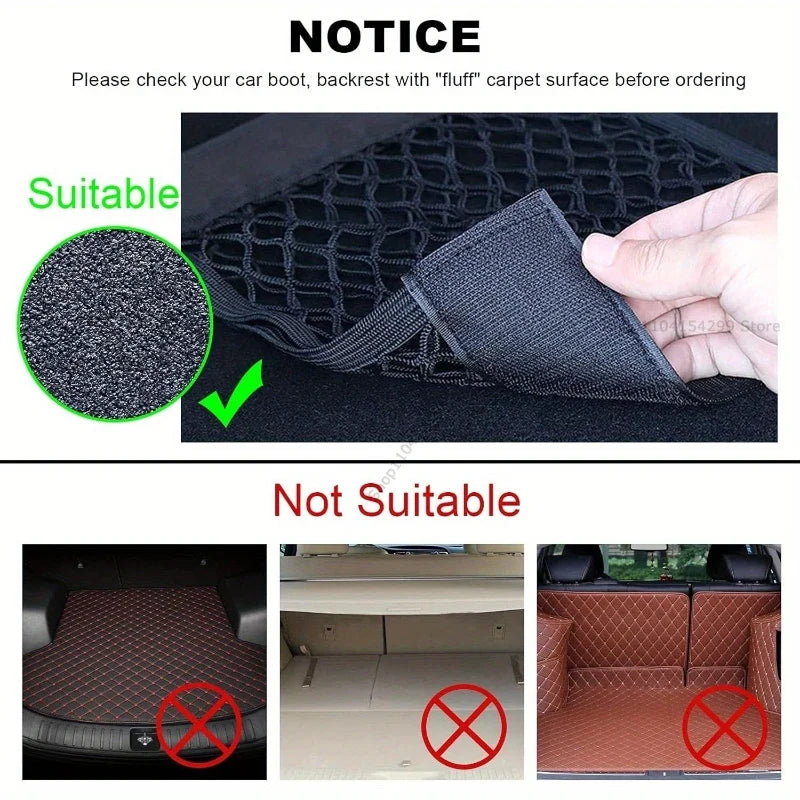 Car Trunk Elastic Mesh Storage Net Organizer Bag | Multi-Size