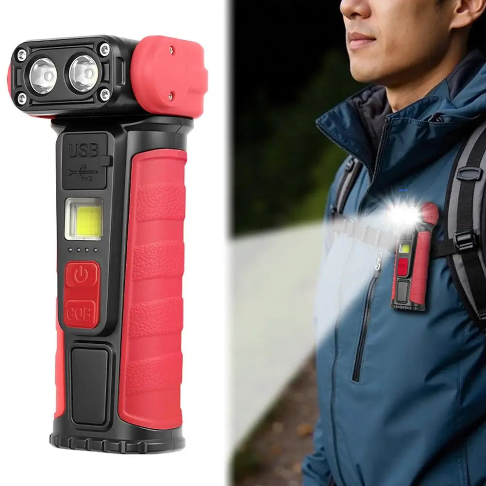 Magnetic COB LED Work Light – 500 Lumen Clip Pocket Flashlight