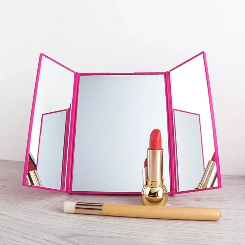 Tri-Fold Portable Travel Makeup Mirror | Compact Cosmetic Mirror