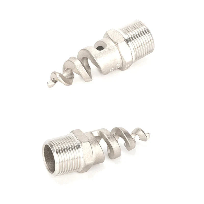 Spiral Cone Spray Nozzle 1/2" 3/4" 1" Stainless Steel Wide Angle