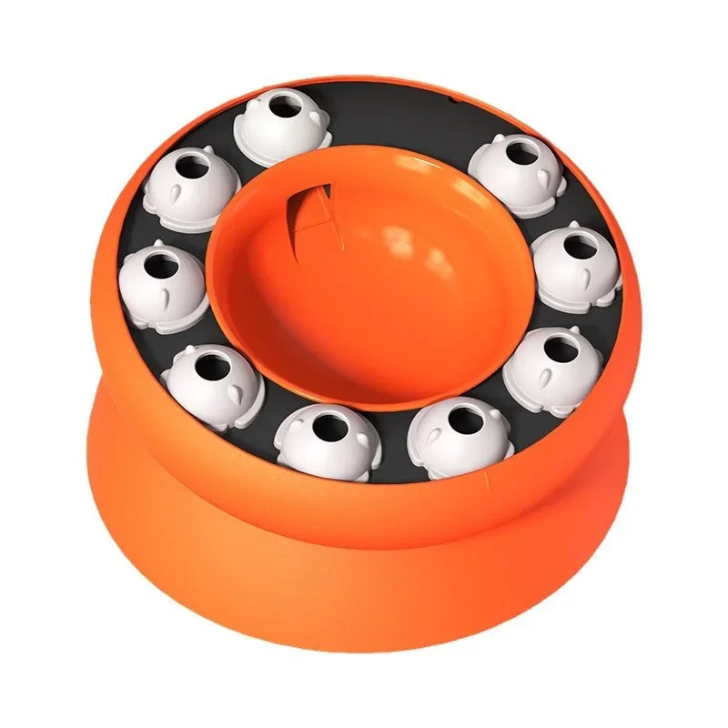 Cat Puzzle Slow Feeder Bowl | Elevated Interactive Cat Toy