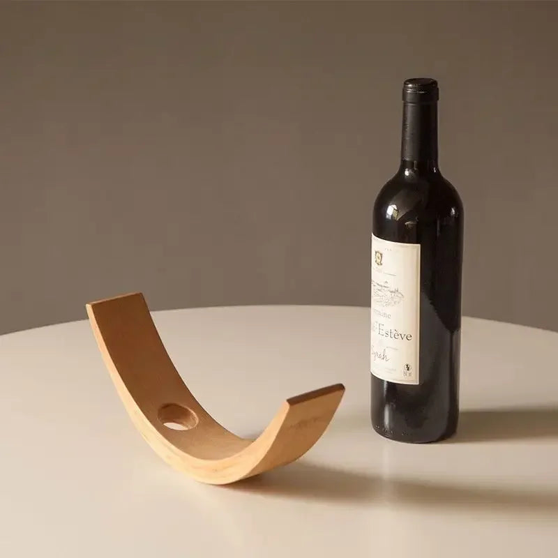 Wooden Balanced Wine Bottle Rack Home Creative Hanging Bamboo Club