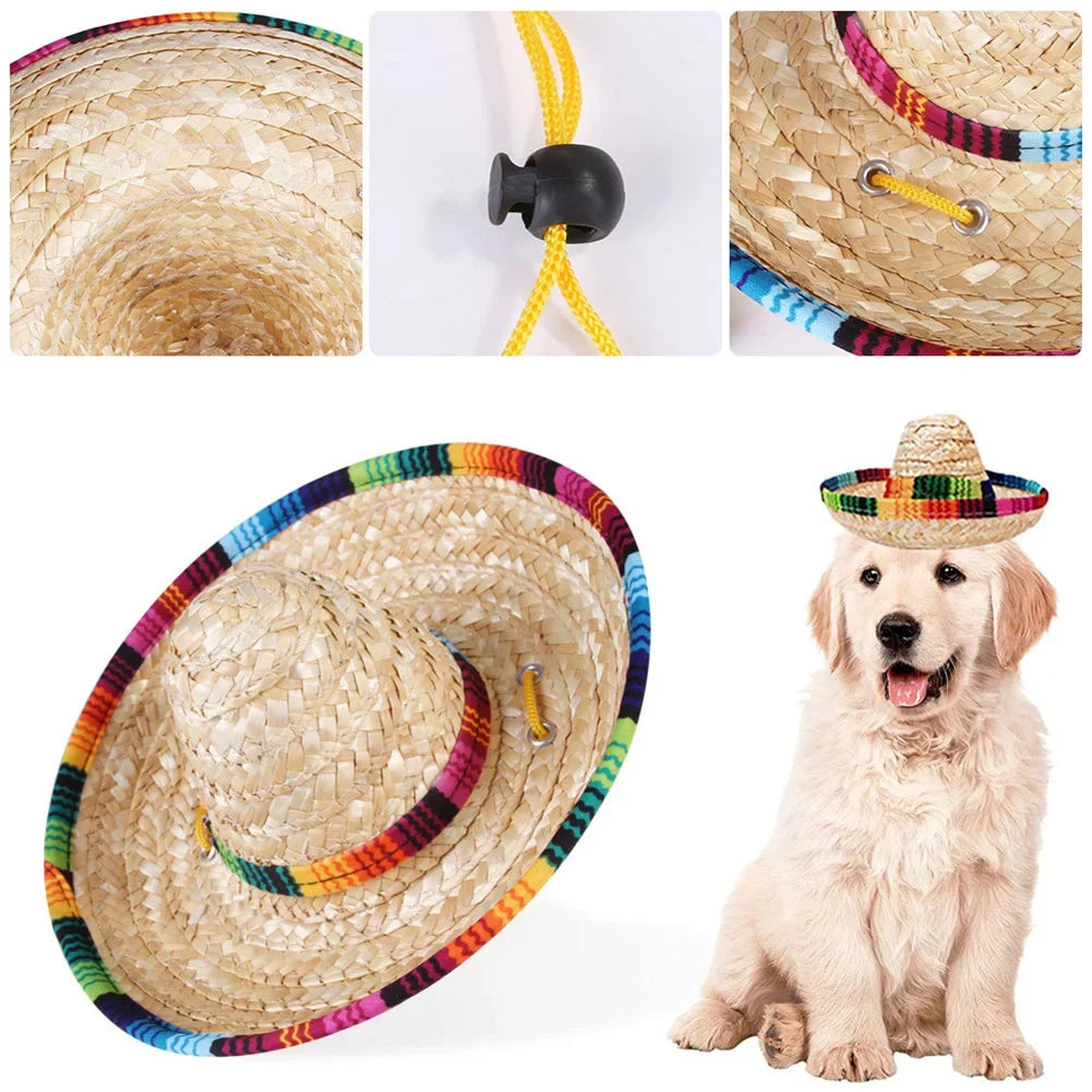 Cute Mexican Small Hat Hair Hoops Colorful Party Hats Headbands