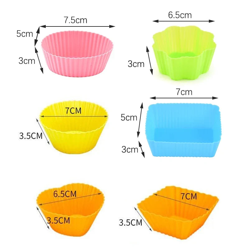 3-Pack Silicone Bento Divider Cups – Reusable Lunch Box Liners