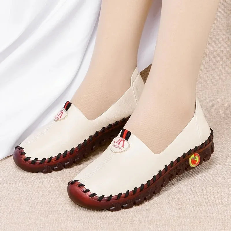 Women's Plus Size Slip-On Flat Shoes – Soft Sole Casual Platform