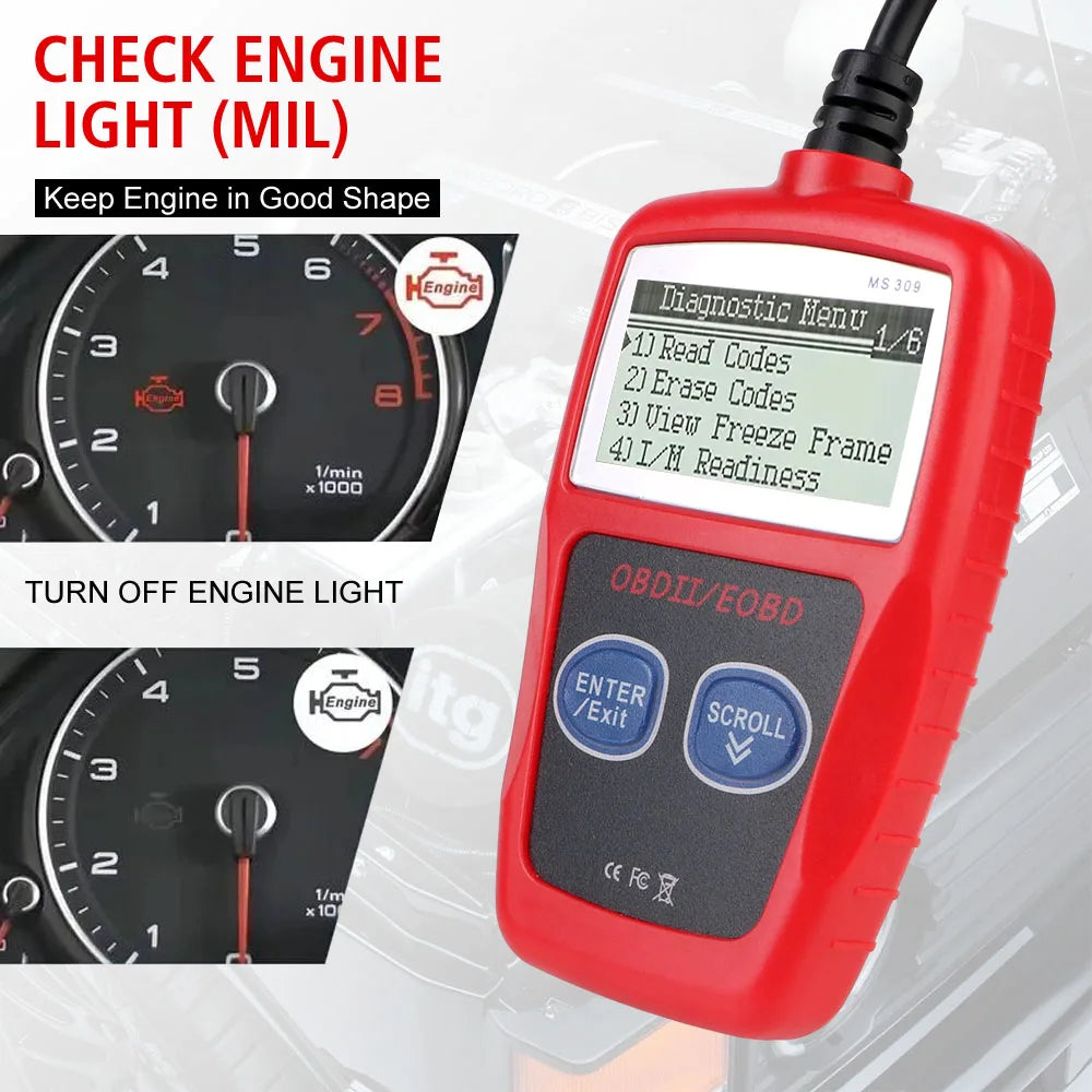 OBD2 Code Reader – Universal 16-Pin Car Diagnostic Scanner