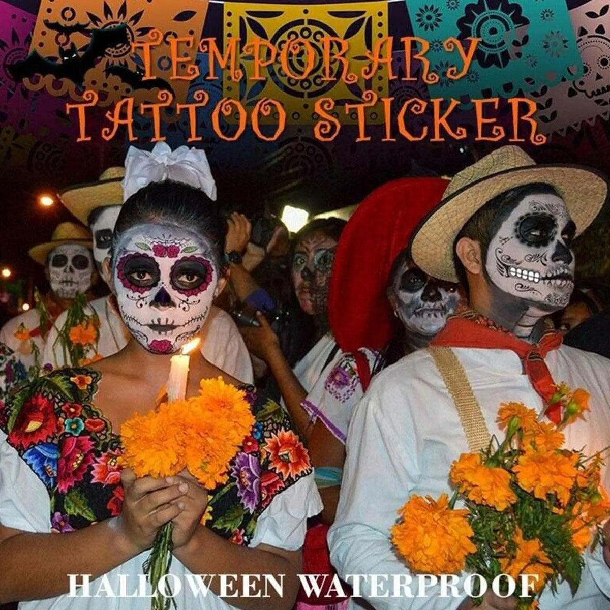 Halloween Face Gems Crystal Rhinestone Glitter Jewel Stickers