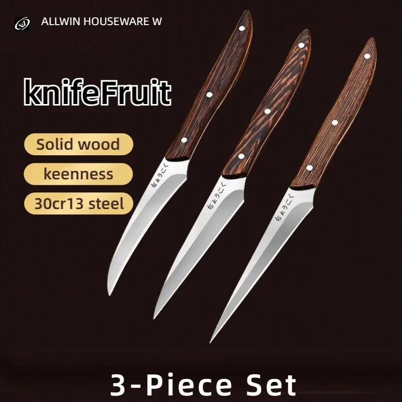 3-Piece Food Carving Knife Set | Sharp Stainless Steel Chef Kit
