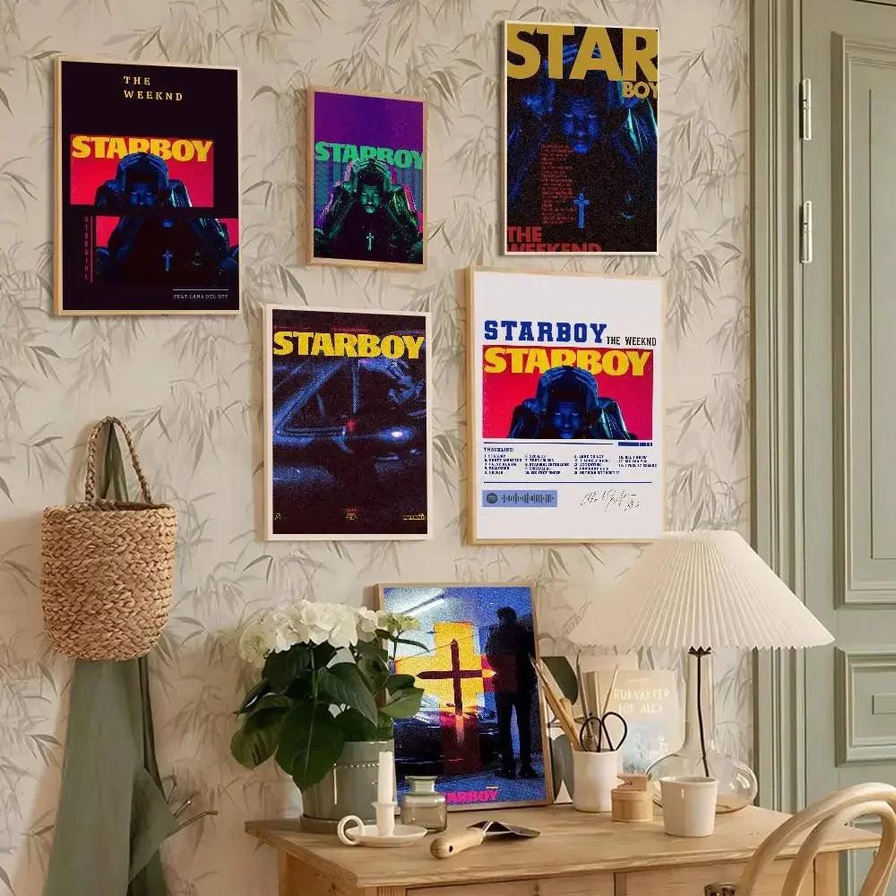 The Weeknd Starboy Self-Adhesive Wall Poster | Bar Room Decor