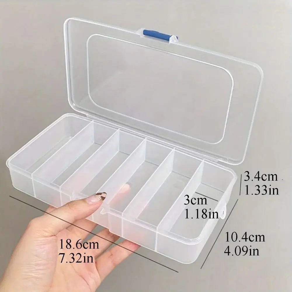 Durable Hair Clips Storage Box Clear Plastic Jewelry Organizer