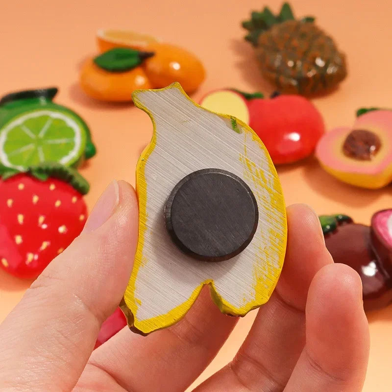 Creative Fridge Magnet Decor 3D Cute Cartoon Fruit Message Board