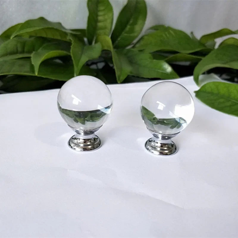 Clear Crystal Round Cabinet Knobs – Glass Drawer & Door Pulls