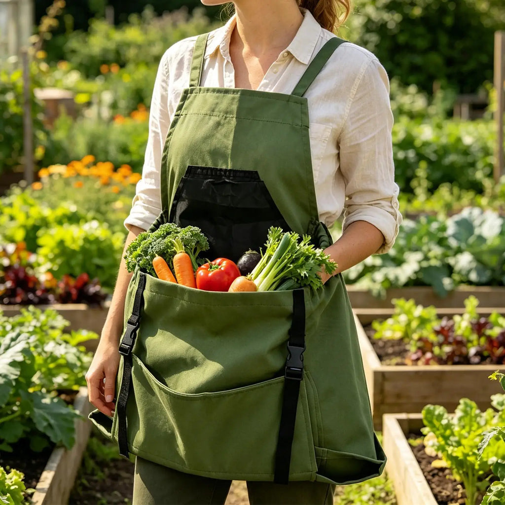 Garden Harvesting Apron with Large Pockets | Oxford Cloth